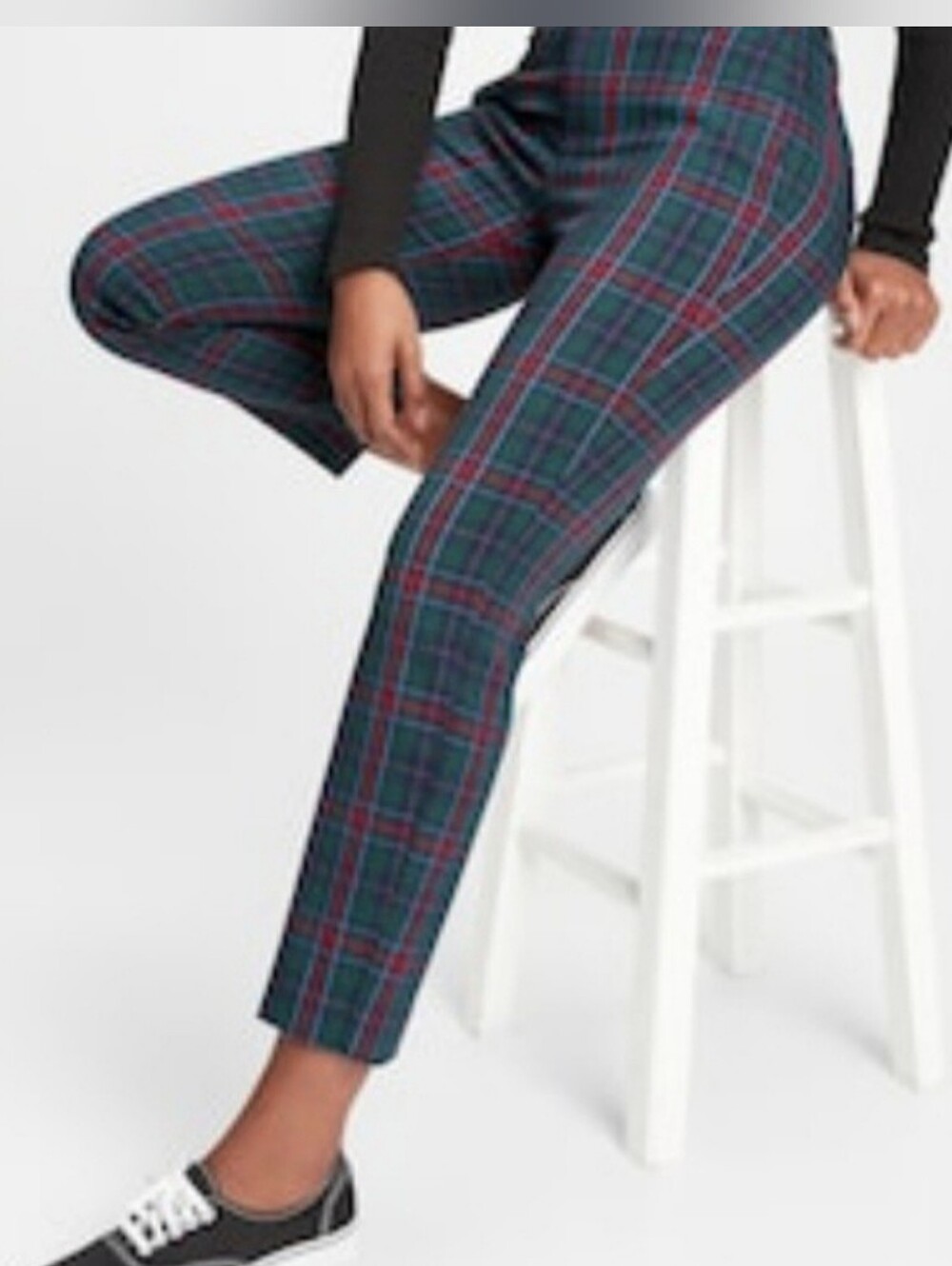 Late 2010s Gap High Rise Tartan Plaid Slim Ankle Pants Size 6 Punk Preppy